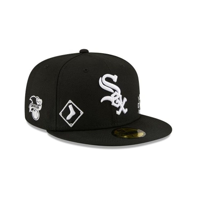 Black Chicago White Sox Hat - New Era MLB Multi 59FIFTY Fitted Caps USA8529613